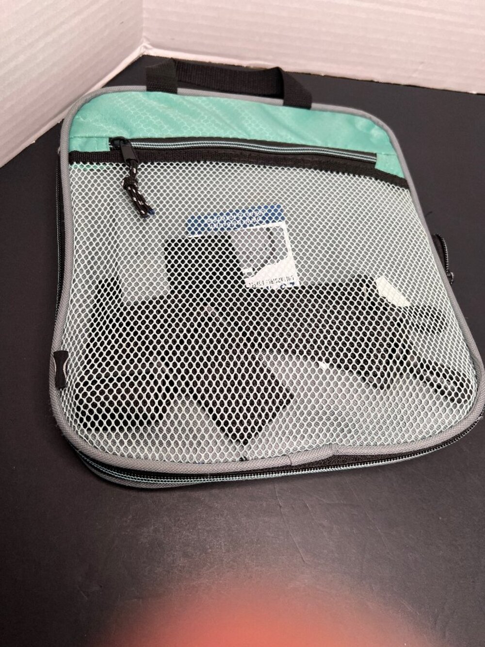 Protege 20" Collapsible Sport Travel Duffel Bag Gray & Teal Polyester